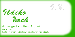 ildiko wach business card